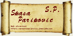 Spasa Paripović vizit kartica